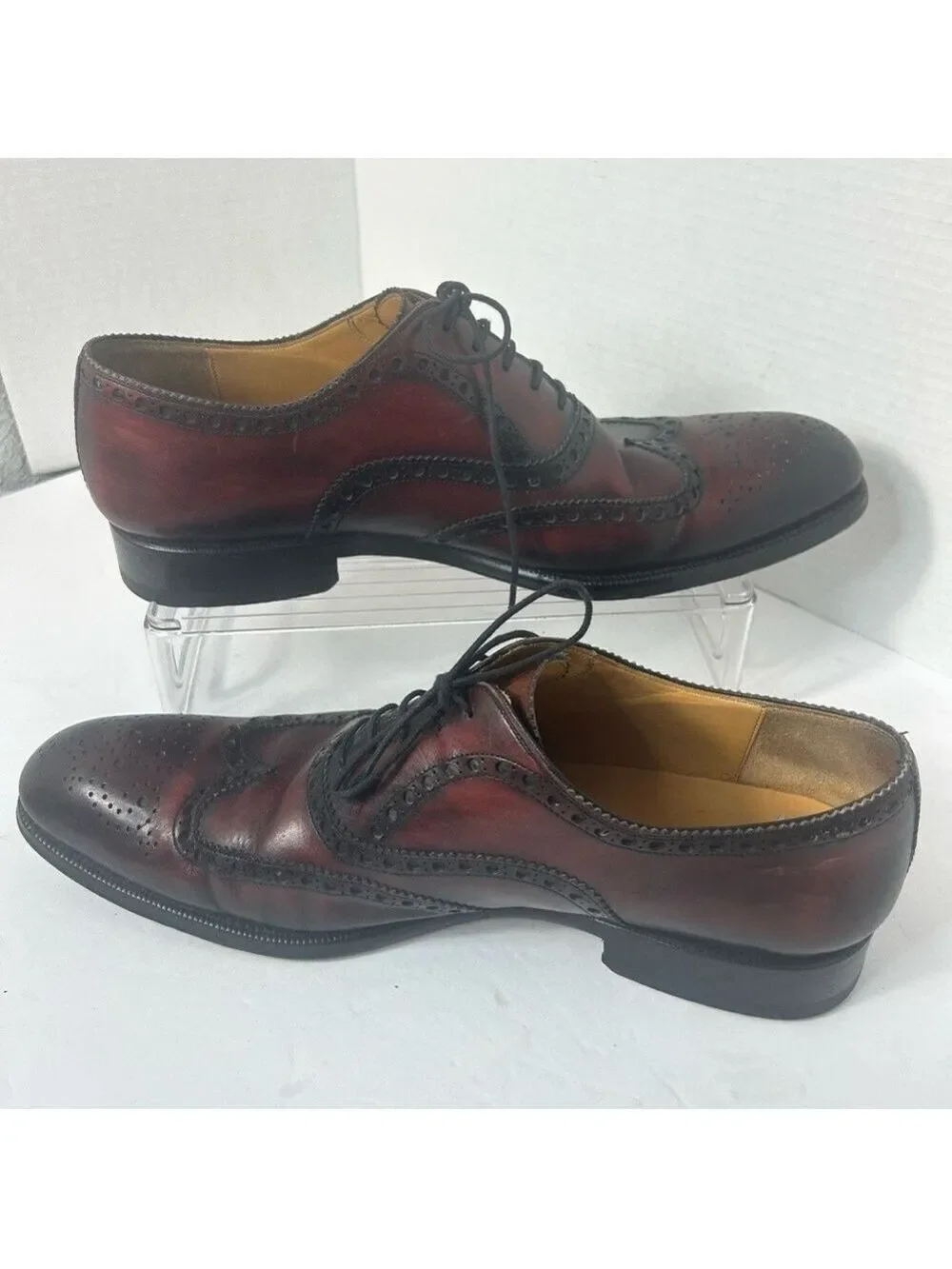 Magnanni Men’s Wingtip Oxford Leather Shoes Lace Up 11M Academia Banker
